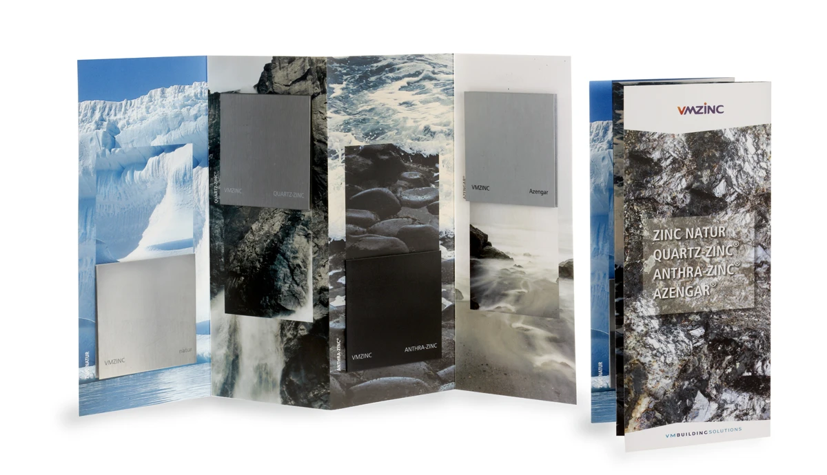 Finiture e colori: zinco titanio in 8 superfici diverse